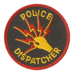POLICE DISPATCHER - 3 INCH Circle - RED